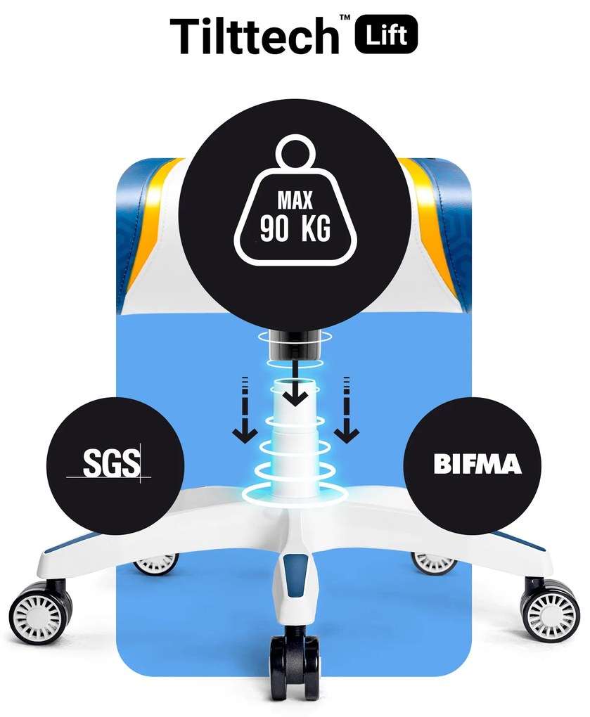 Fotel Gamingowy Diablo X-One 2.0 Small: Aqua Blue