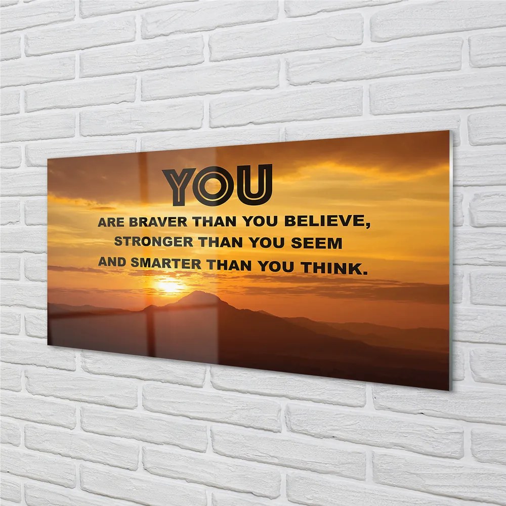 Szkło Ozdobne do Kuchni Napis pod Słońcem