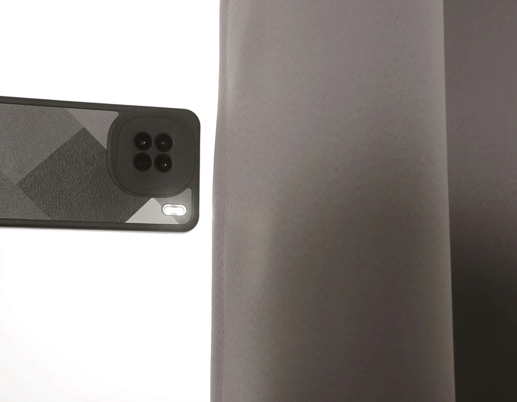 Szaro-brązowa zasłona OXFORD 140x250 cm Zawieszanie: Taśma z wiązaniami