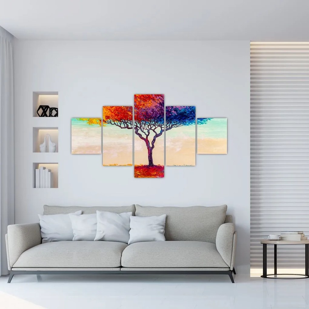 Obraz malowanego drzewa (125x70 cm)