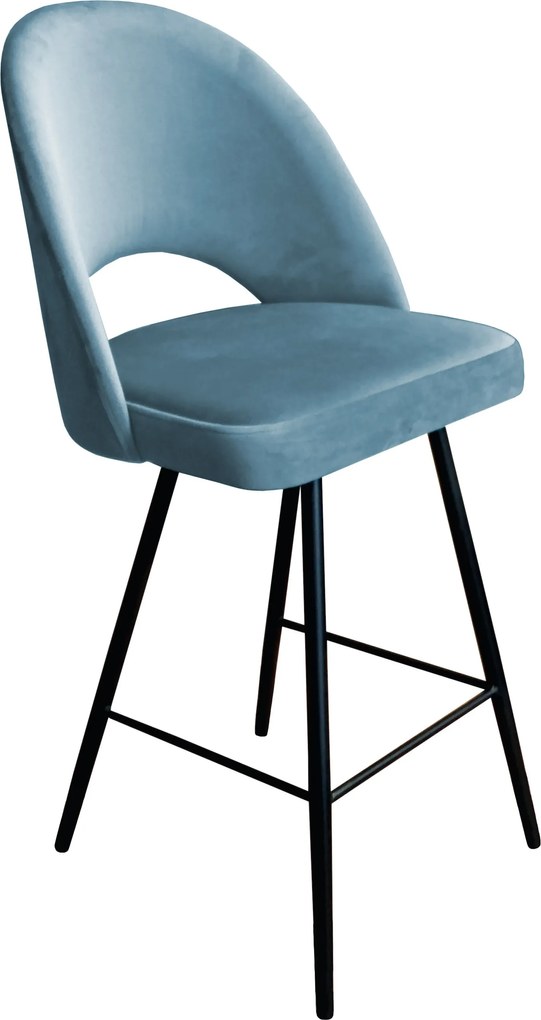 Hoker POLO krzesło barowe tkanina Welur podstawa metalowa