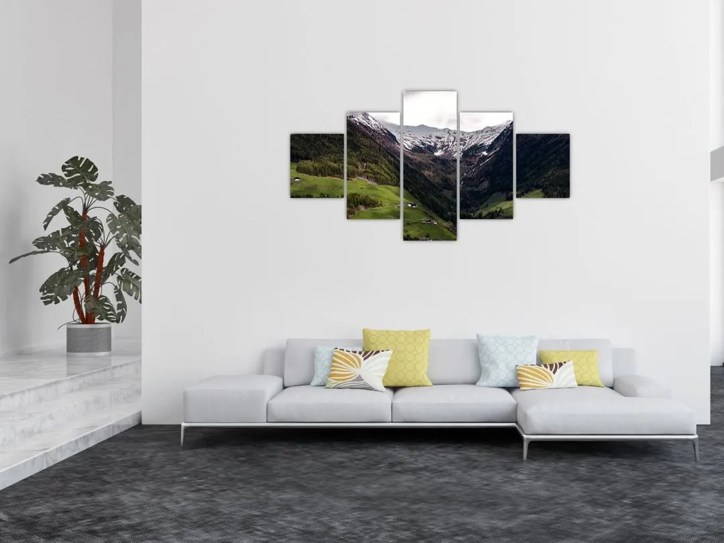 Obraz - Dolina pod górami (125x70 cm)