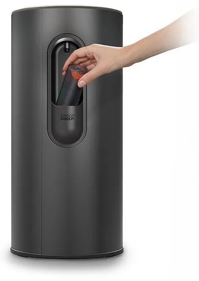 Metalowy kosz na śmieci z pedałem w kolorze matowej czerni 30 l Arc – Joseph Joseph