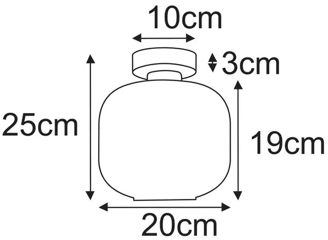 Lampa ze szklanym kloszem grafitowa L9-K39