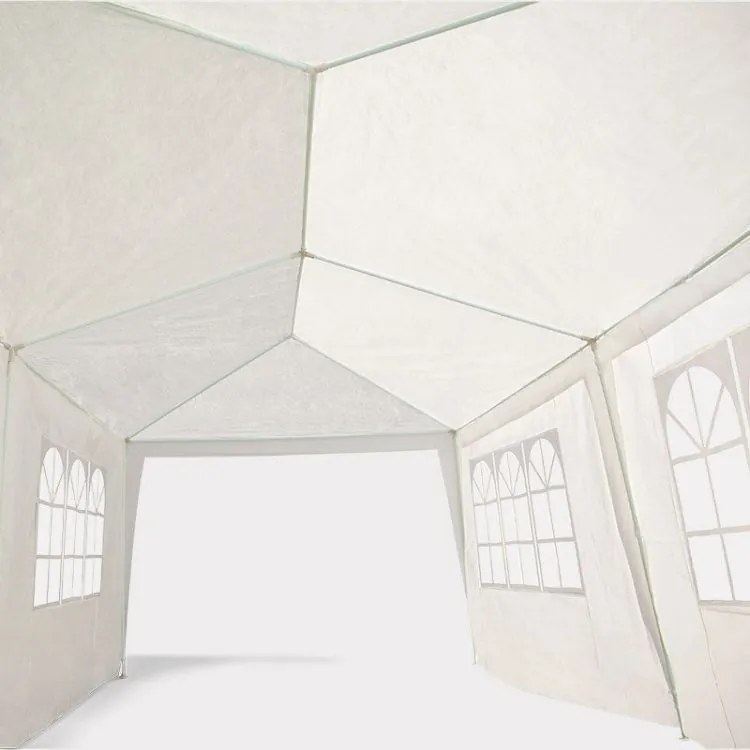 Pawilon eventowy 3x6m ze ściankami i oknami - biały namiot imprezowy, altana ogrodowa