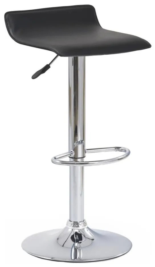Krzesło barowe 84x40 cm czarne/chrom