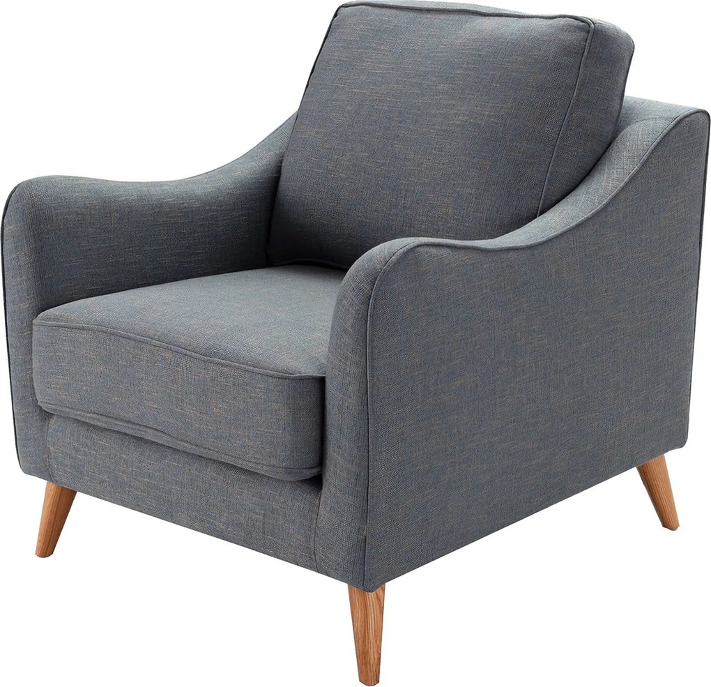 Fotel Venuste denim blue/brown
