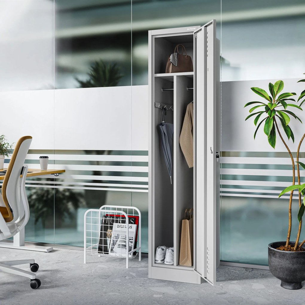 Szafka pracownicza metalowa szara: KACPER 1 Plus