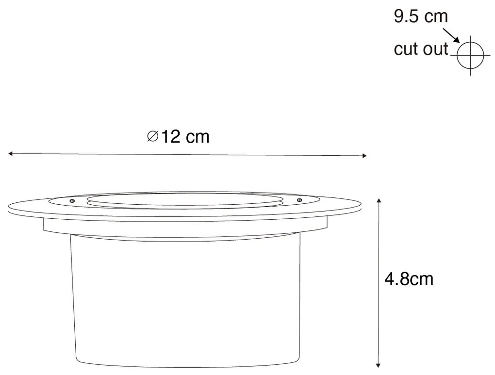 Zestaw 6 stalowych reflektorów ogrodowych z wbudowanymi diodami LED IP65 zasilanych energią słoneczną - Terry