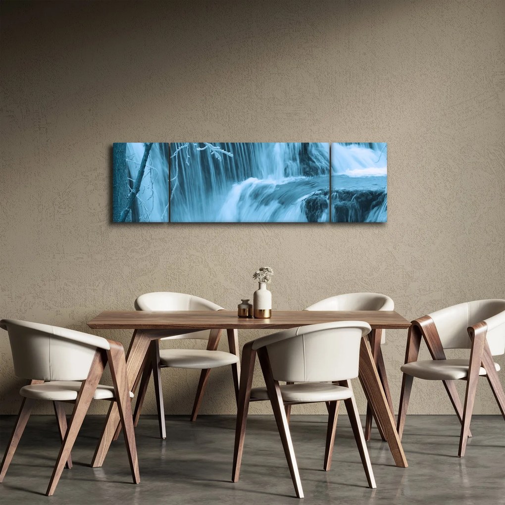 Obraz - lodowe wodospady (170x50 cm)