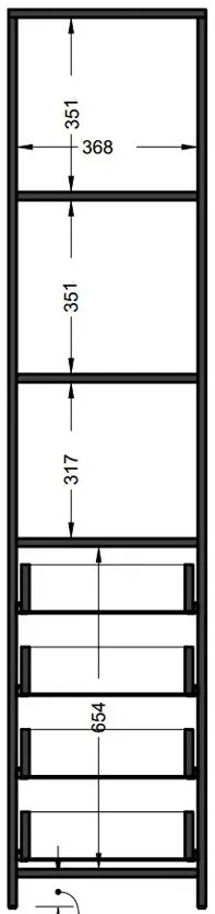Skandynawski regał do salonu dąb sonoma M6-G01