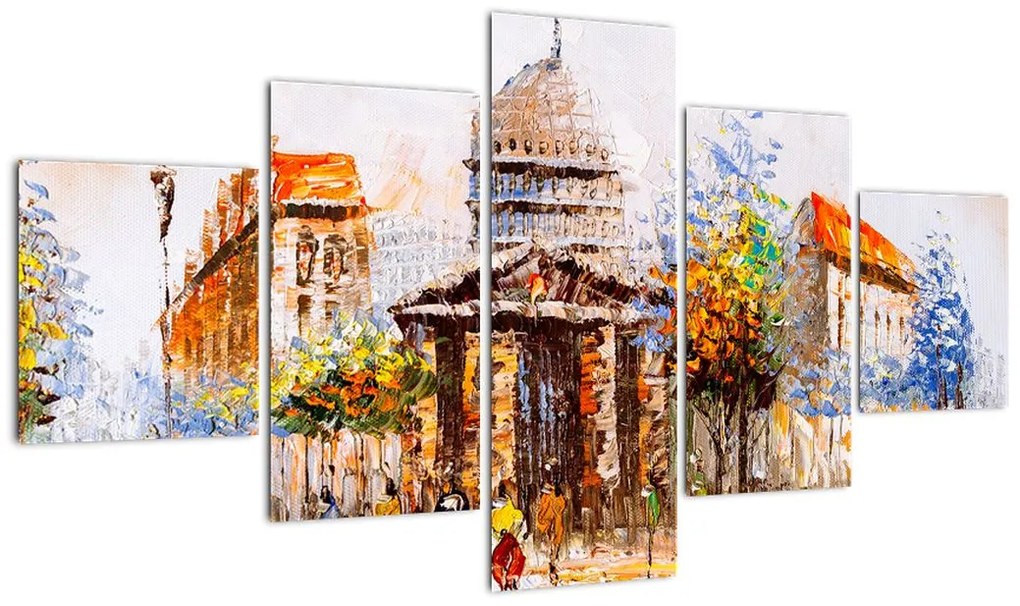 Obraz - Malowana miejska pamiątka (125x70 cm)
