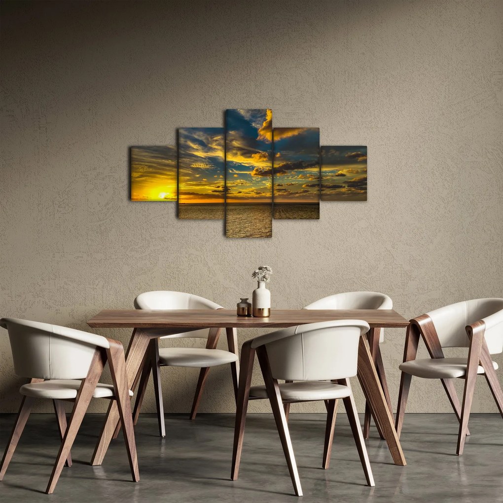 Zachód słońca nad morzem (125x70 cm)