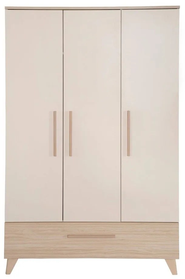 Kremowa/w naturalnym kolorze szafa dziecięca w dekorze dębu 118x190x52 cm Sidney – Roba