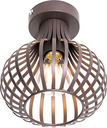 Nowoczesna lampa sufitowa brązowa 18 cm - Saffira