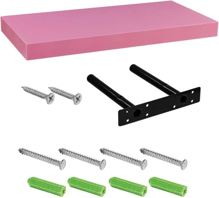 Półka ścienna STILISTA Volato różowa, 50 cm