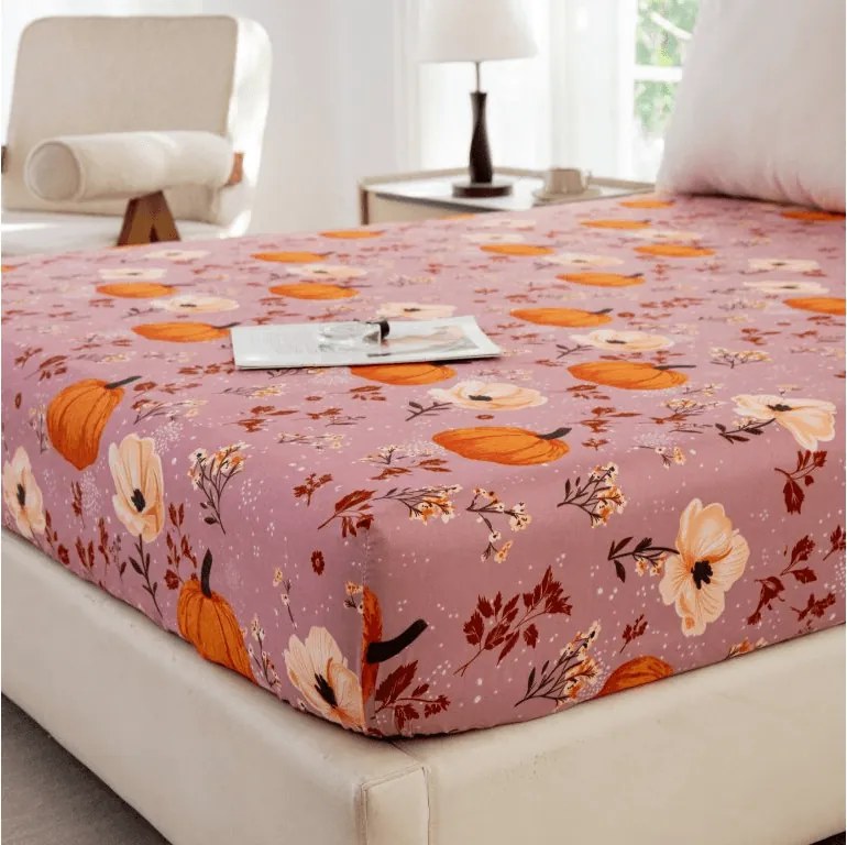 PrzytulneMieszkanie.pl Prześcieradło z mikrofibry PUMPKINS ROSAVIE stare różowe 90x200 cm