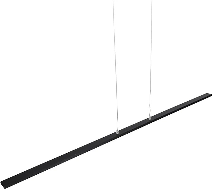 Nowoczesna lampa wisząca czarna 150 cm z LED - Banda