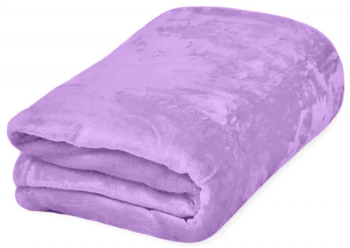 Koc z mikrofibry VIOLET 150x200 cm jasnofioletowy