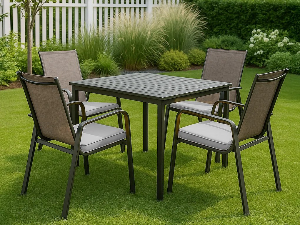 Poduszka na krzesło zewnętrzne VIREON 44x45 cm, jasnoszara