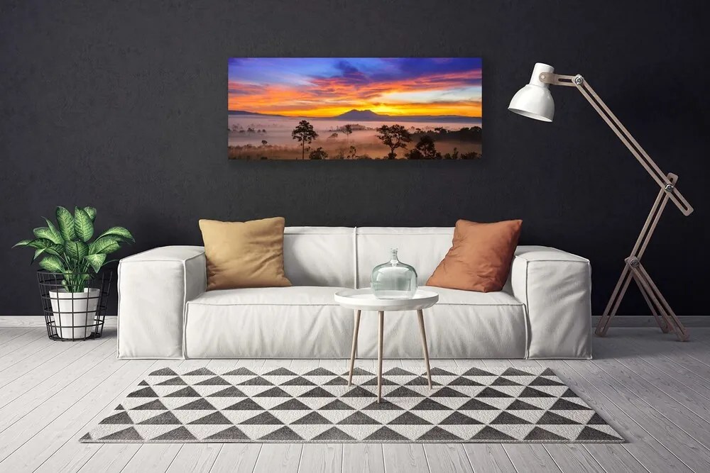 Fotoobraz na płótnie Tajemniczy Bór we Mgle