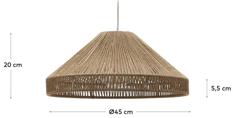 Naturalny abażur ø 45 cm Pontos – Kave Home