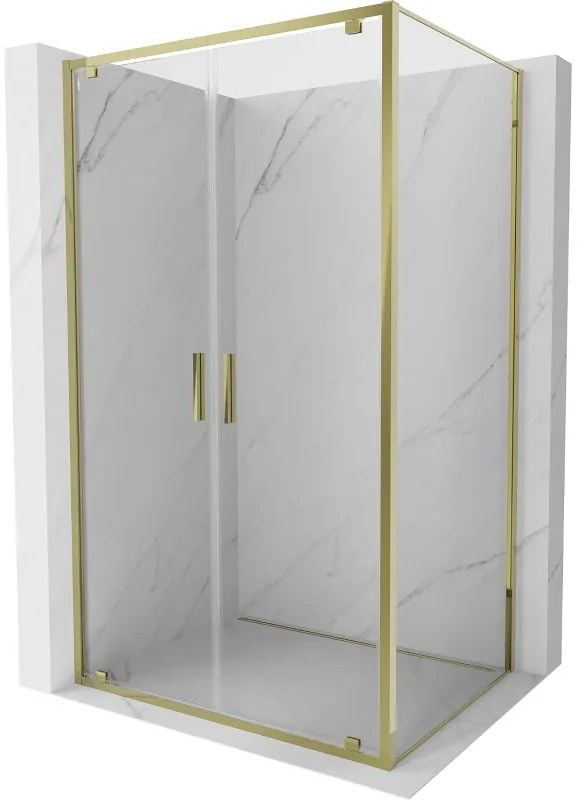 Mexen Exo kabina prysznicowa uchylna 120 x 70 cm, transparent, złota - 8182-120-070-50-00
