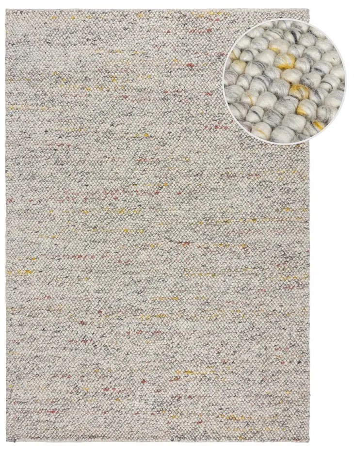 Kremowy dywan z mieszanki wełny tkany ręcznie 80x150 cm Minerals – Flair Rugs