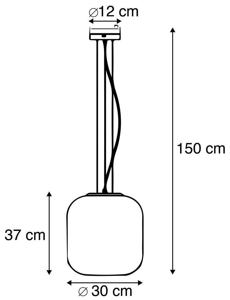 Zestaw 2 designerskich lamp wiszących czarnych z dymionym szkłem - Bliss Retro Oswietlenie wewnetrzne