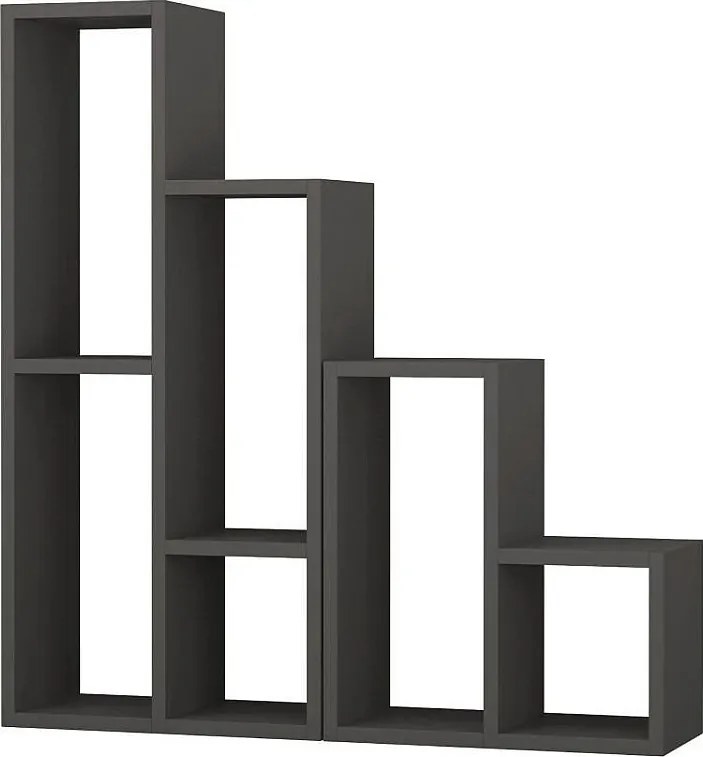 Nowoczesny regał na książki – 89 x 42 x 20 cm i 45 x 42 x 20 cm – Antracyt – Płyta wiórowa pokryta melaminą