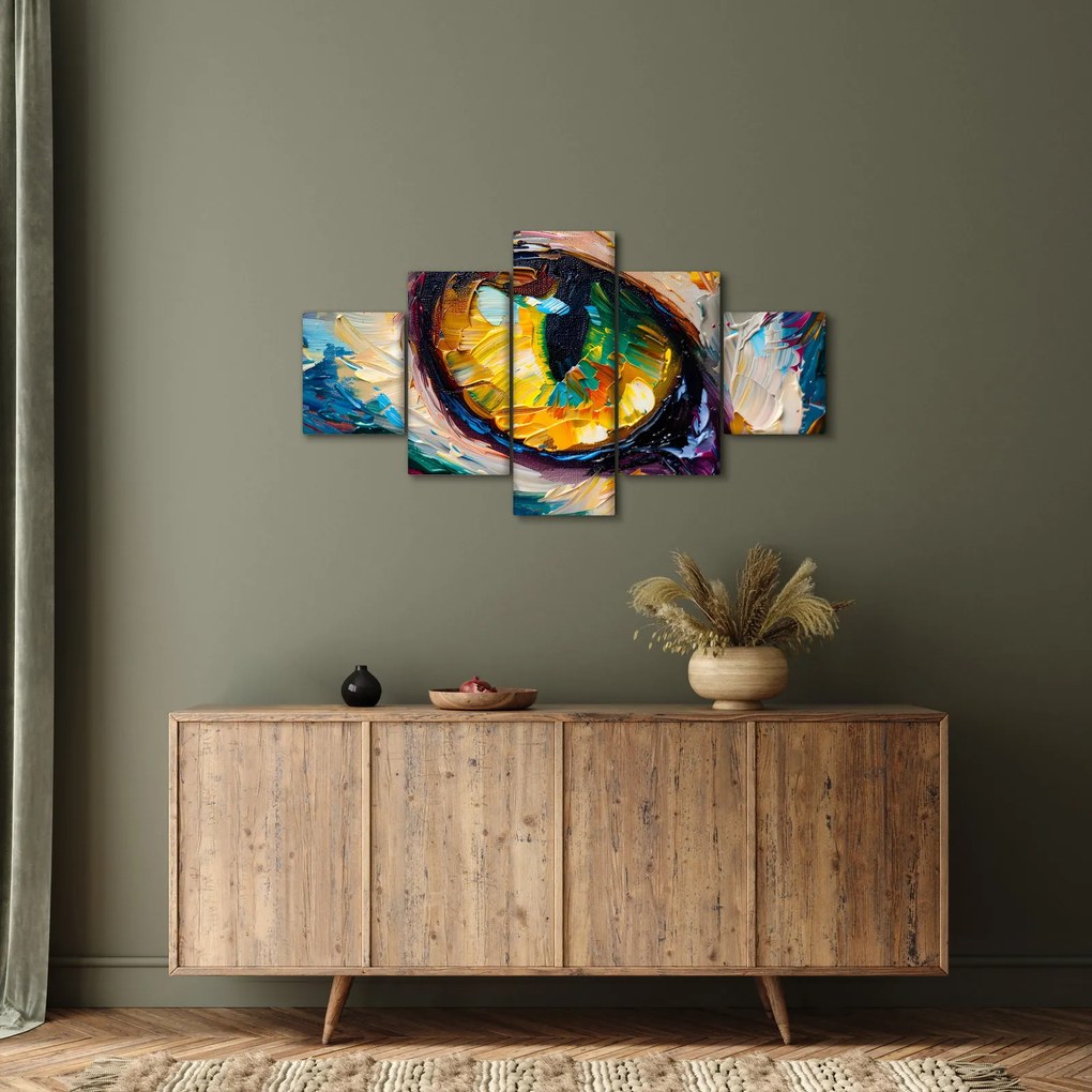 Obraz - Malowanie kocim okiem (125x70 cm)