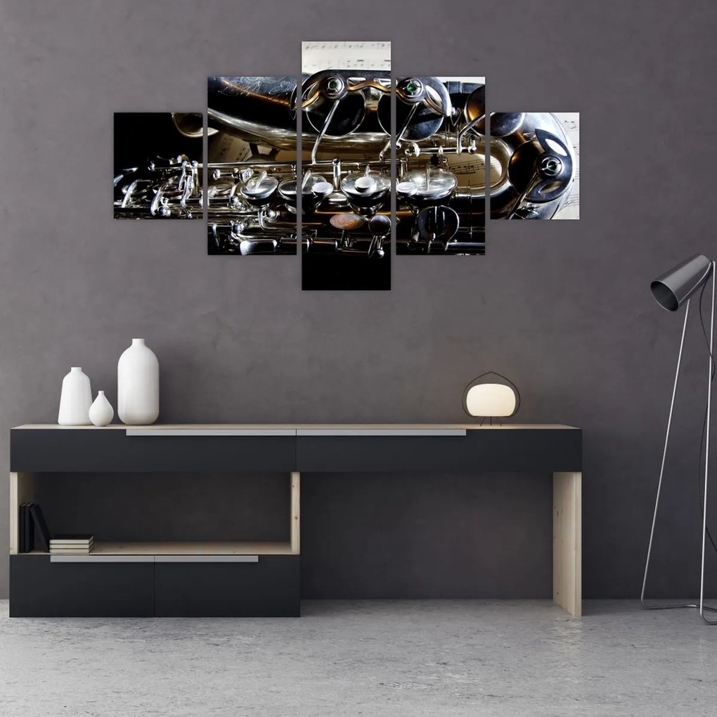 Obraz - Saksofon (125x70 cm)