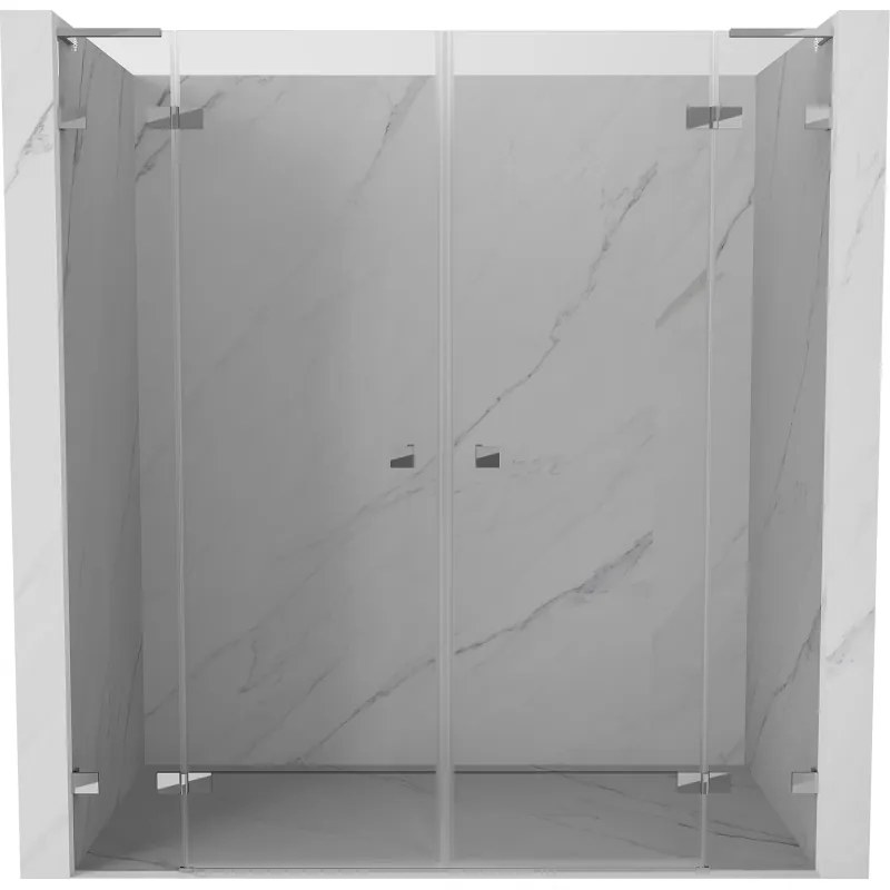 Mexen Lunar L Duo drzwi prysznicowe uchylne 190 cm, transparent, chrom - 834DL-190-000-01-00