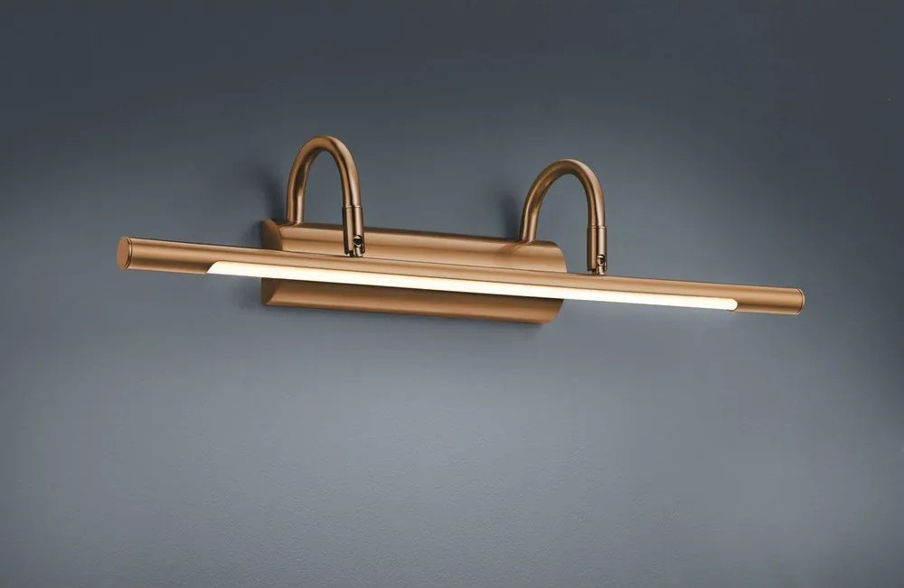 Kinkiet LED w kolorze mosiądzu Cuadro – Trio