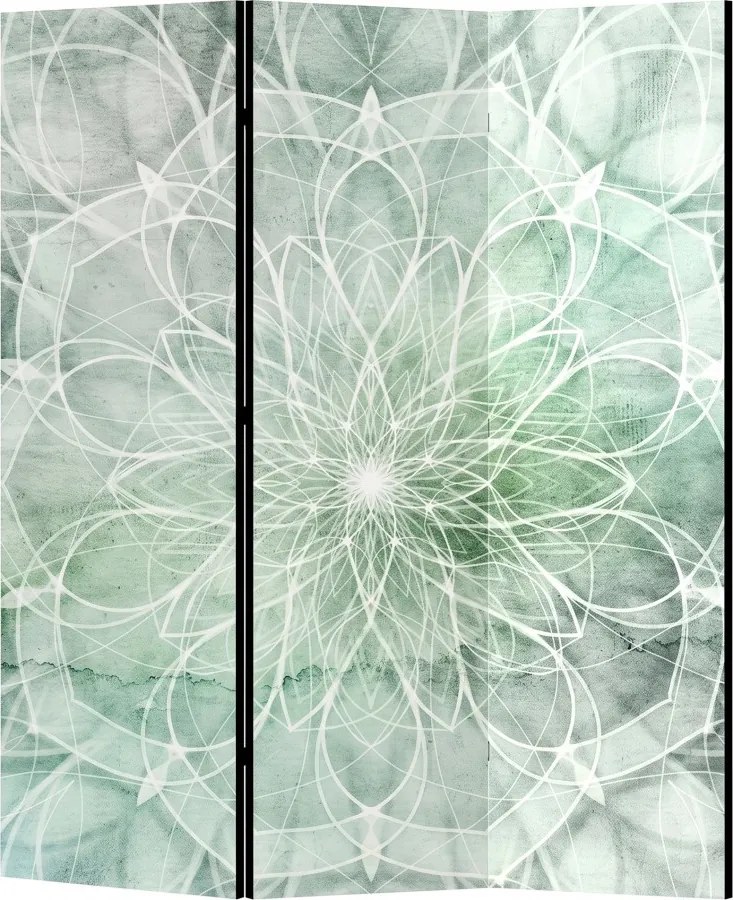 Parawan pokojowy 3-częściowy 135x172 Dwustronny dekoracyjny boho Szary Spokojna Mandala Natury