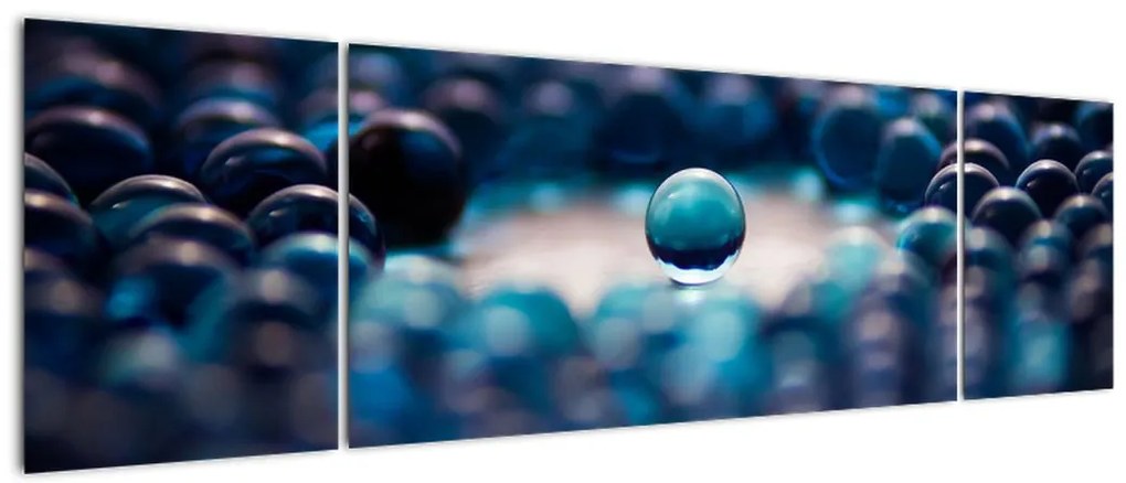 Obraz - Niebieskie kuleczki (170x50 cm)