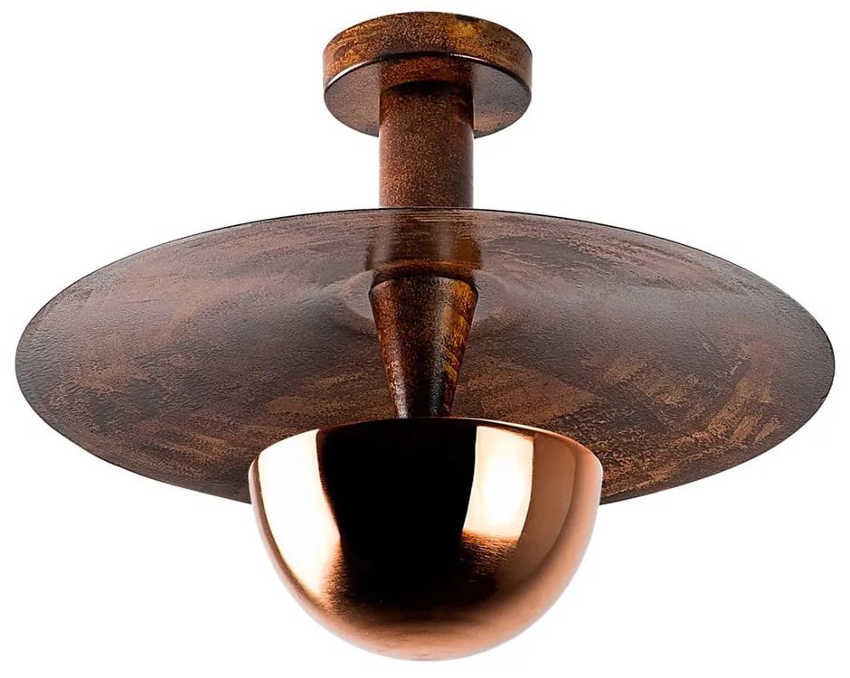 Lampa sufitowa w kolorze miedzi z metalowym kloszem ø 38 cm Kurt – Opviq lights