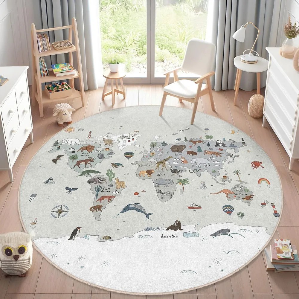 Dziecięcy dywan do zabawy odpowiedni do prania ø150 cm Big World – Mila Home