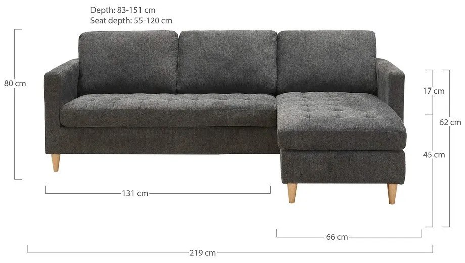 Ciemnoszary narożnik Firenze – House Nordic