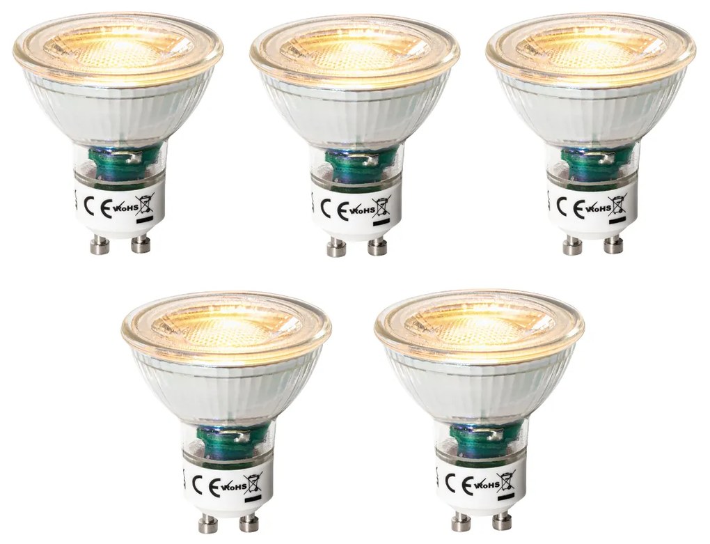 Zestaw 5 żarówek LED GU10 z 3-stopniową regulacją jasności 6W 460 lm 2000 - 6000K