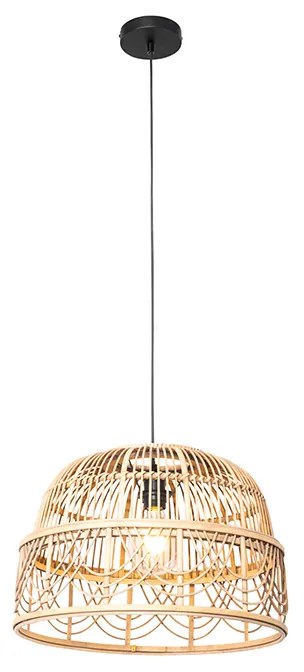 Orientalna lampa wisząca z rattanu 44 cm - MichelleKolonialny Oswietlenie wewnetrzne