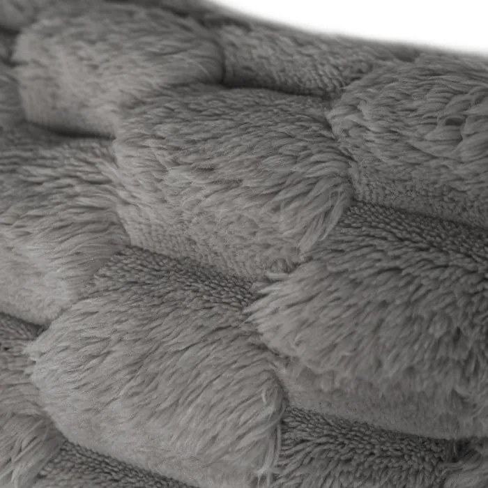 Fotel Wypoczynkowy Sofa KOBEL Szary Pluszowy Nowoczesny