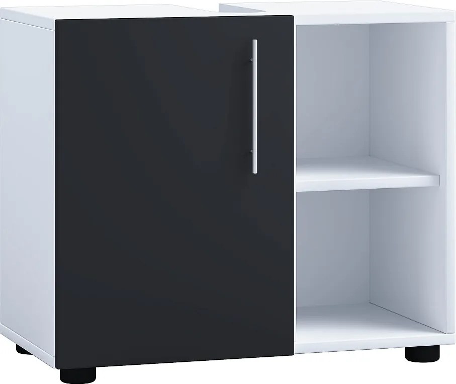 Szafka łazienkowa z drewna Flandu lll obrotowe drzwi