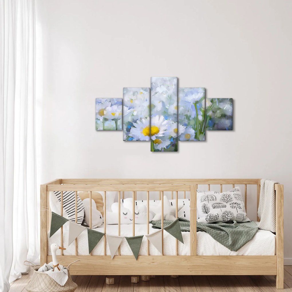 Obraz - W stokrotkach (125x70 cm)