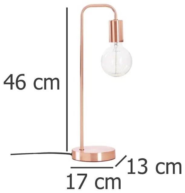 Lampa stołowa KELI, metalowa, 46 cm