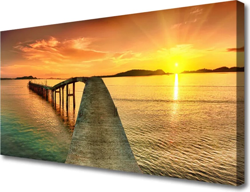 Obraz drukowany na płótnie Most Prowadzący ku Słońcu