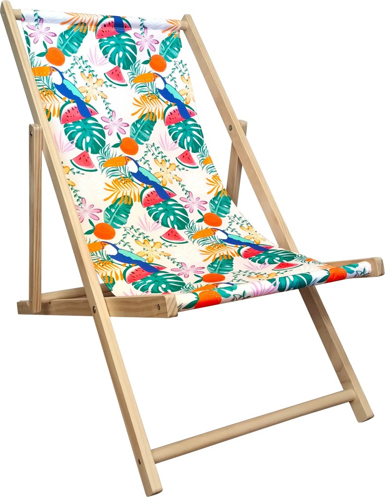 Leżak Drewniany Regulowany • TARAS • BALKON • OGRÓD