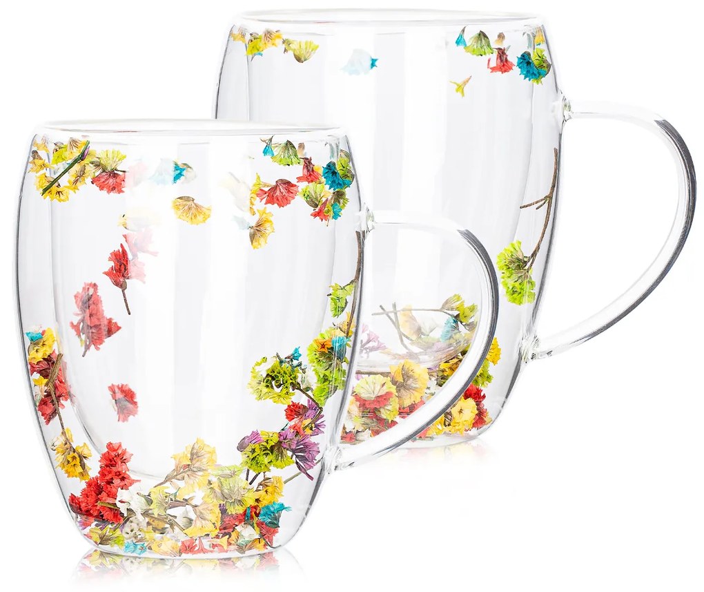 4Home Szklanka termiczna Flowers Hot&Cool 350 ml, 2 szt.