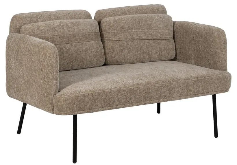 Beżowa sofa z tkaniny szenilowej 127 cm Bind – Ixia