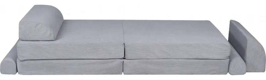 Slimcord sztruksowa sofa dziecięca, szara - meowbaby®